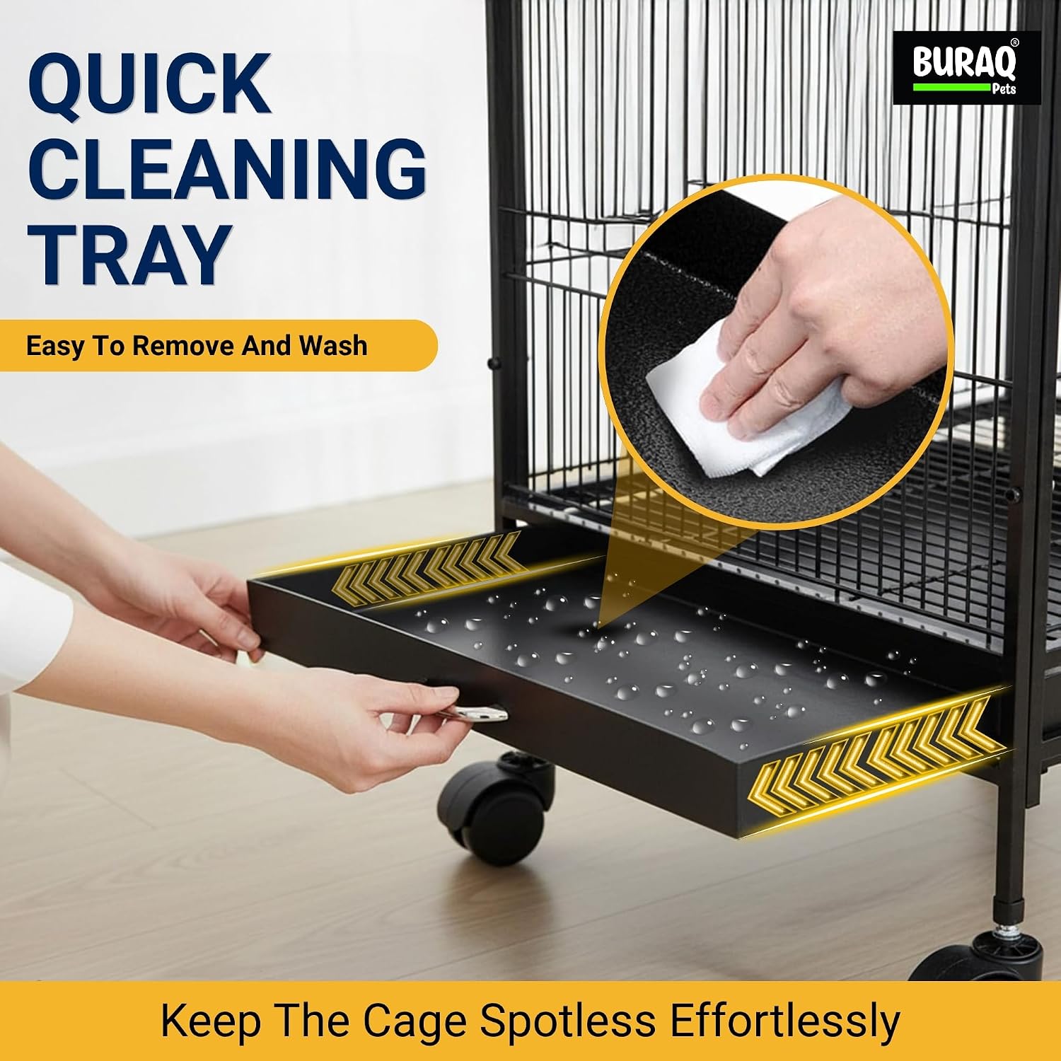30 Inch Large Bird Cage – With Wheels & Accessories Set
