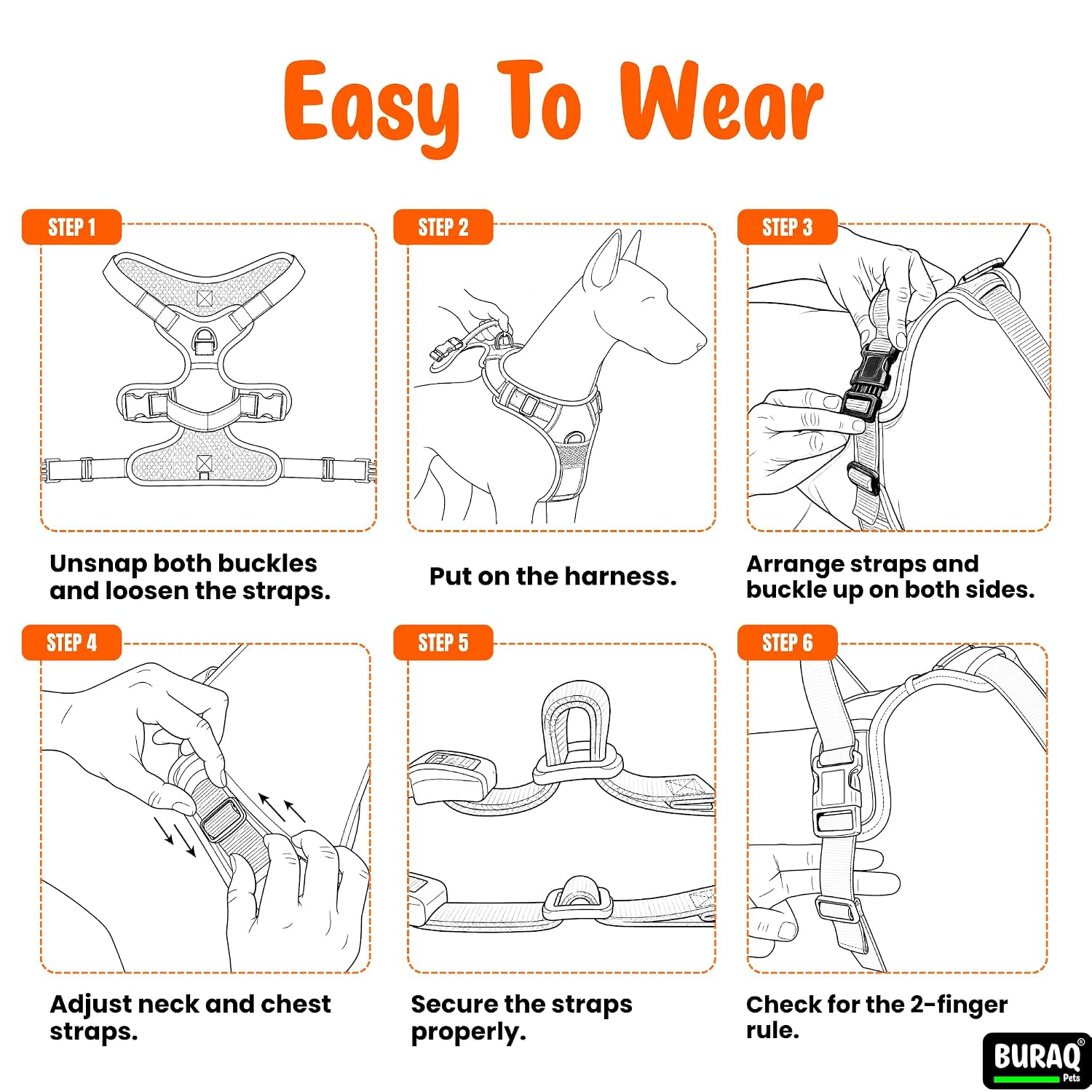 Premium No Pull Dog Harness with Leash - Adjustable Padded Vest