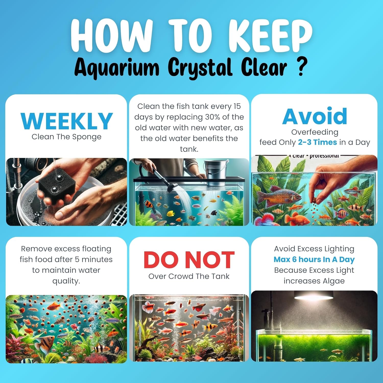 4-in-1 Aquarium Filter – Oxygen & Filtration for Clear Water – premium pet product by Buraq Pets