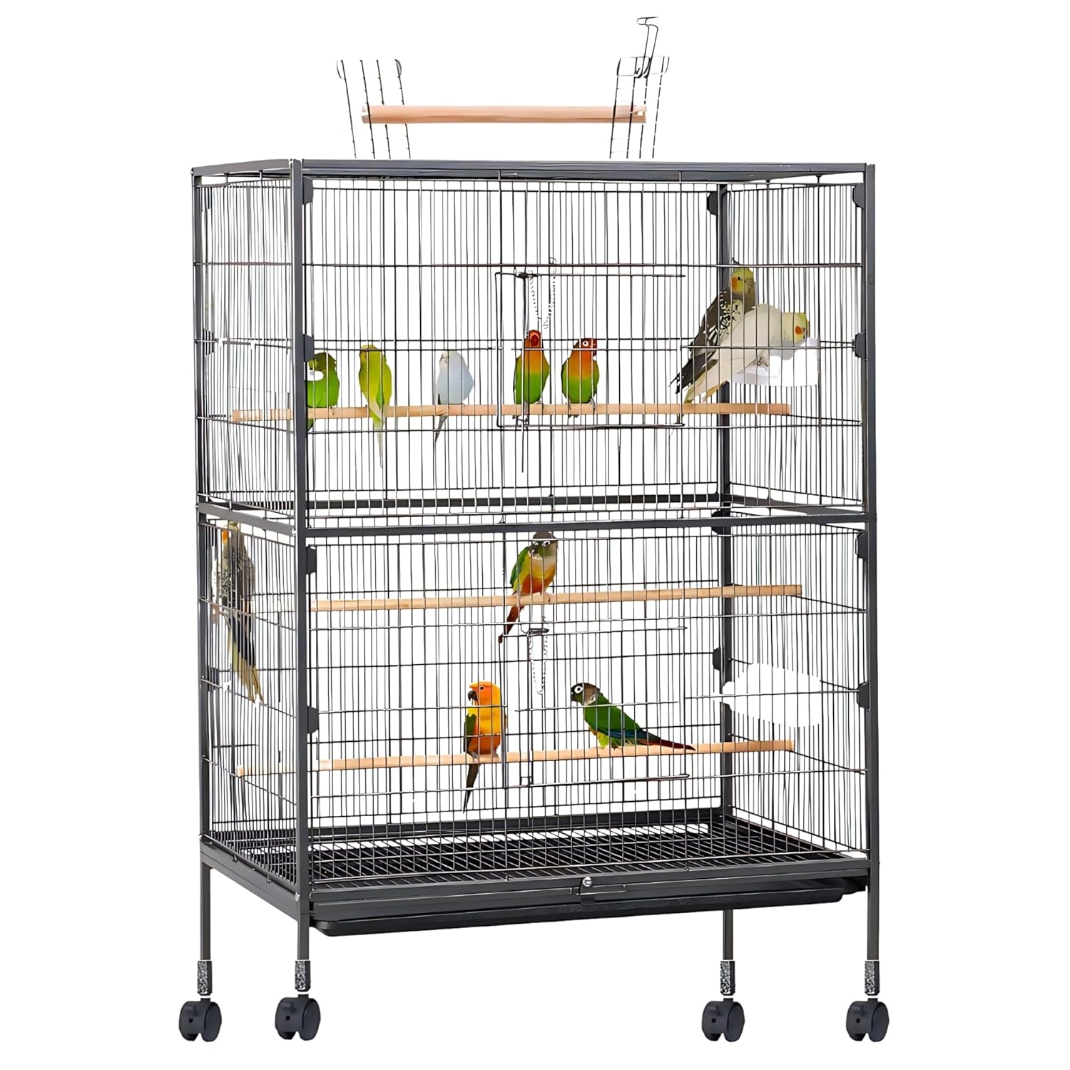 38-Inch XXL Bird Cage – With Wheels & Accessories Set