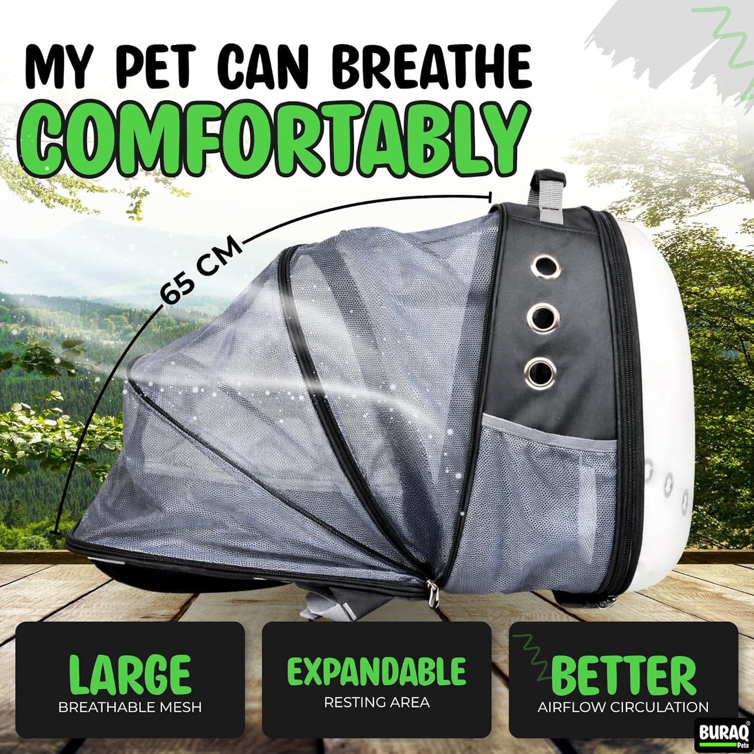 Expandable Astronaut  Pet Carrier Backpack,Stylish Secure & Ventilated Travel Bag for Cats