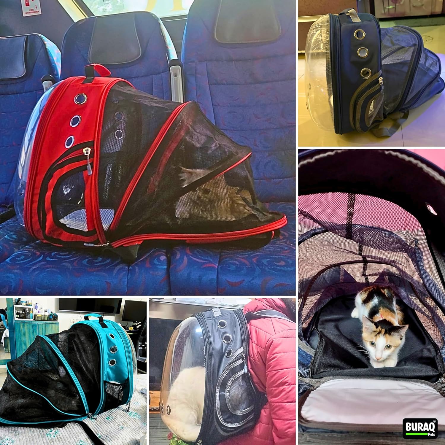 Expandable Astronaut  Pet Carrier Backpack,Stylish Secure & Ventilated Travel Bag for Cats