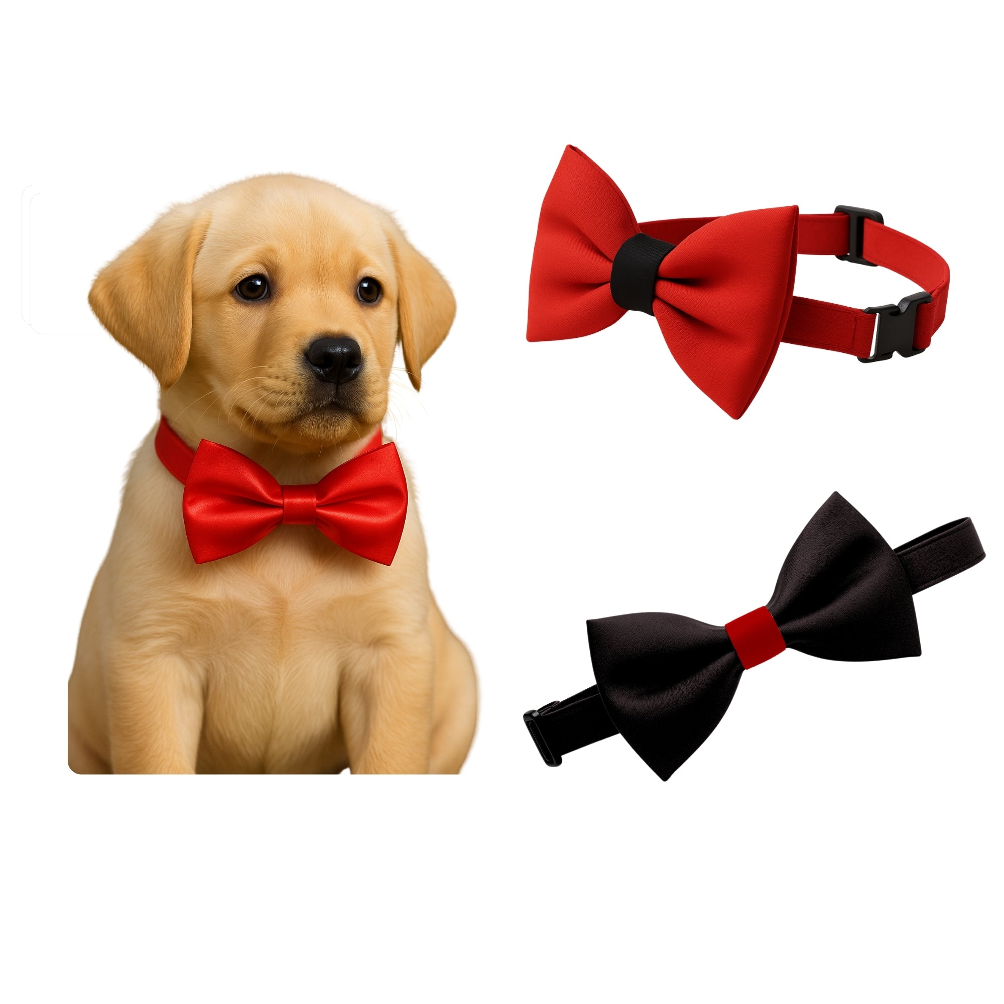 Adjustable Dog Bow Tie Collar for Puppies & Pets - BURAQ PETS