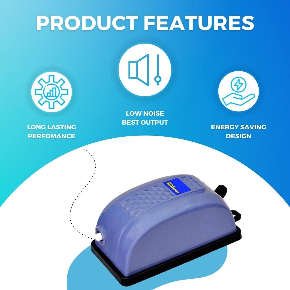 Aquarium Air Pump - Low-Power Oxygen Motor for Fish Tanks - premium pet product by Buraq Pets