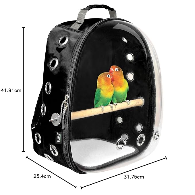 Astronaut Bird Carrier Backpack – Transparent & Breathable - BURAQ PETS