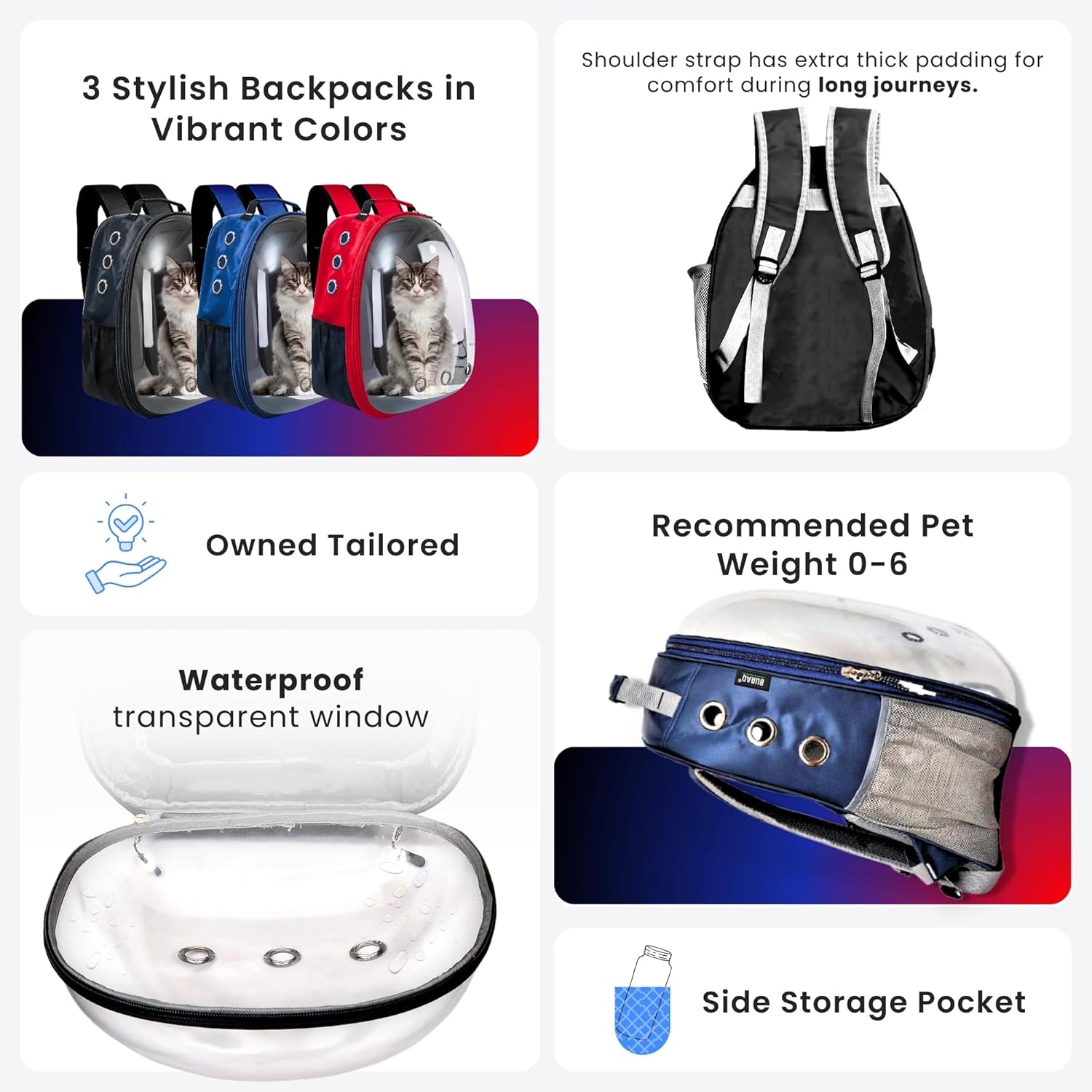 Astronaut Lite Pet Backpack – Transparent & Ventilated - BURAQ PETS