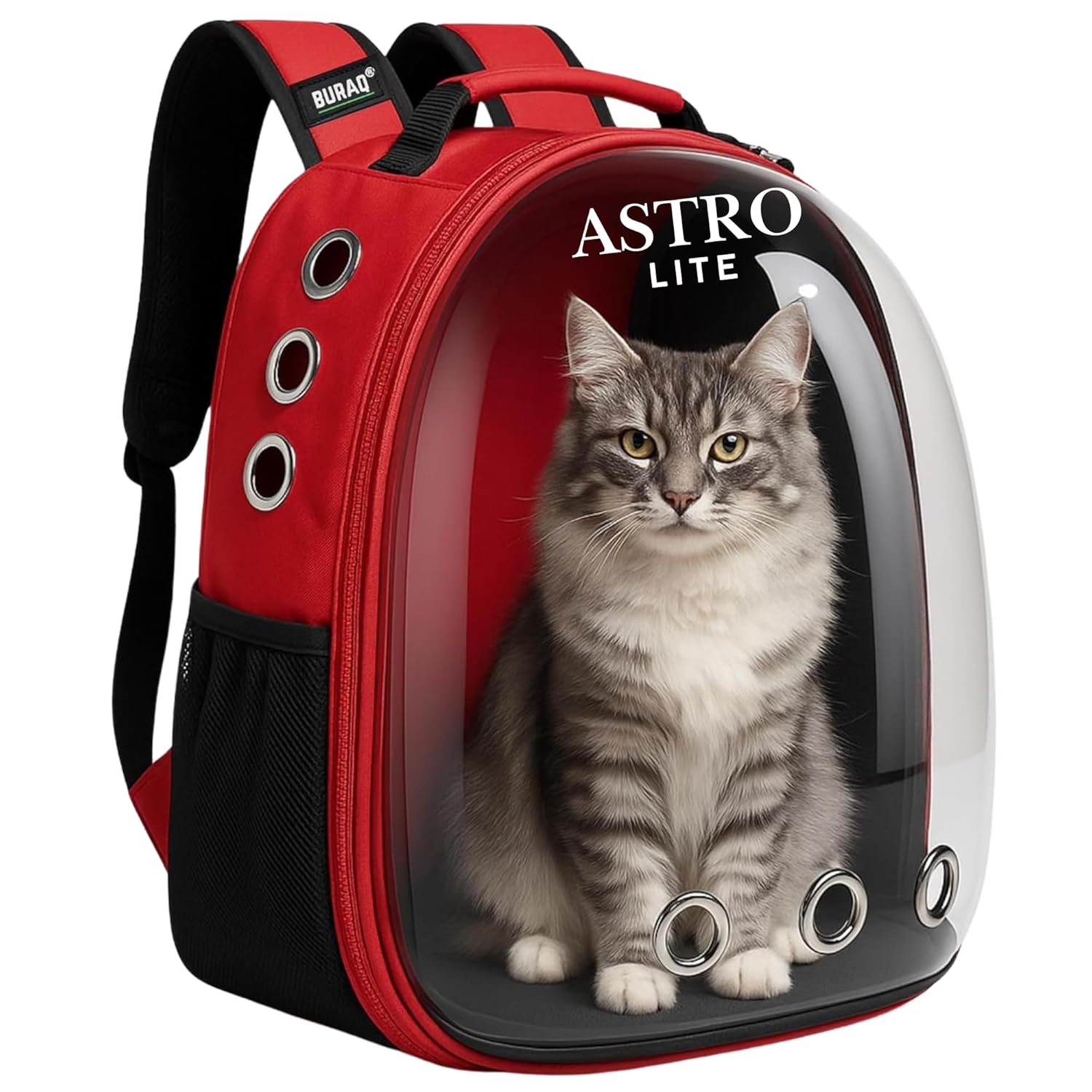 Astronaut Lite Pet Backpack – Transparent & Ventilated - BURAQ PETS