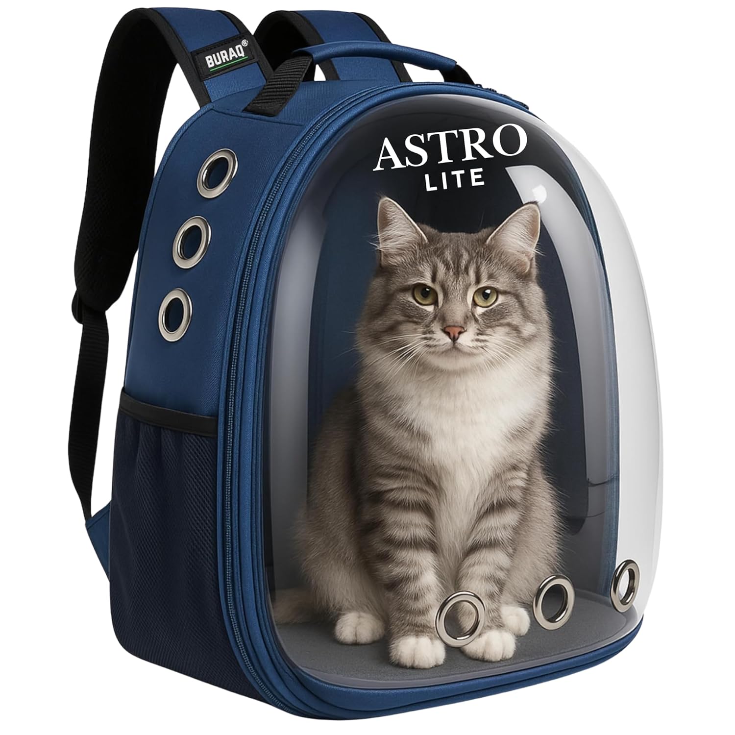 Astronaut Lite Pet Carrier Backpack – Transparent, Ventilated & Economy Cat Bag - BURAQ PETS