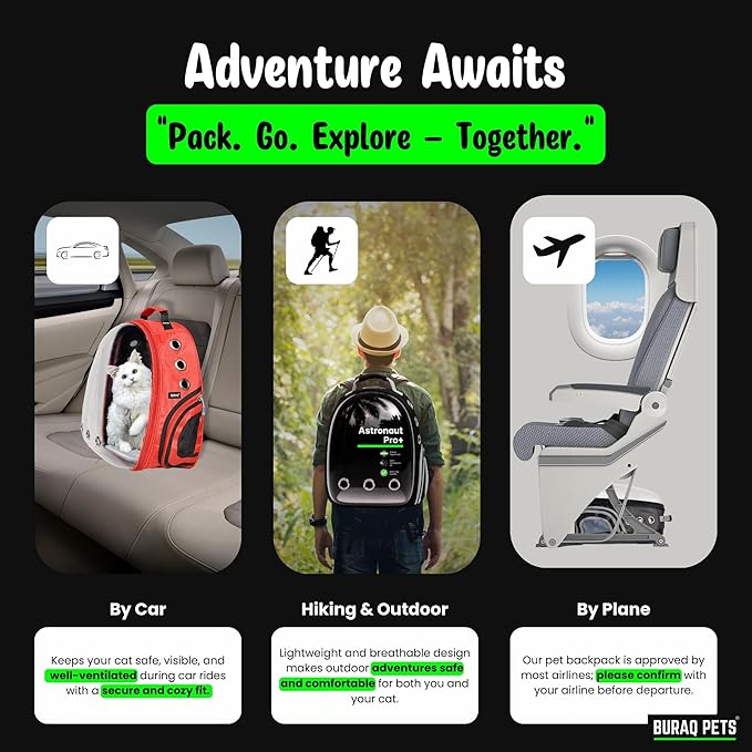 Astronaut Pro Pet Carrier Backpack – Breathable & Travel - Ready - BURAQ PETS