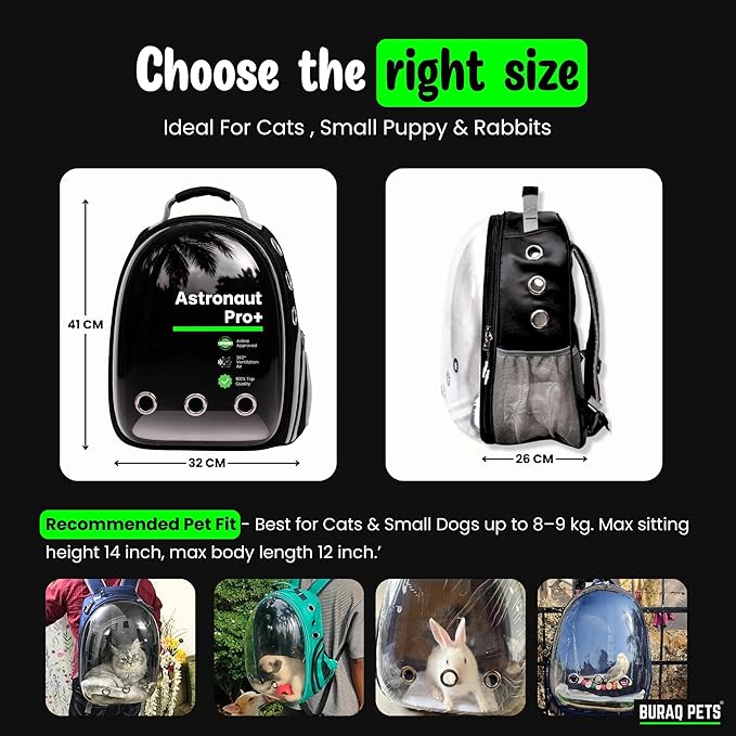 Astronaut Pro Pet Carrier Backpack – Breathable & Travel - Ready - BURAQ PETS