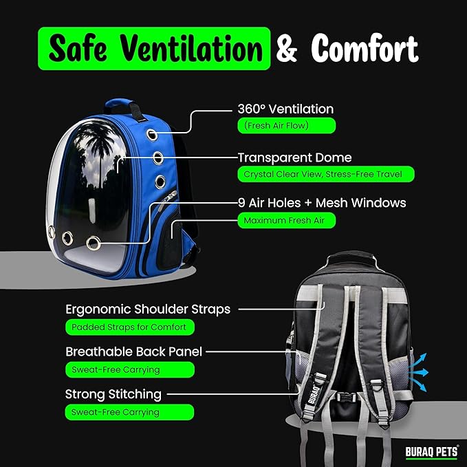 Astronaut Pro Pet Carrier Backpack – Breathable & Travel - Ready - BURAQ PETS