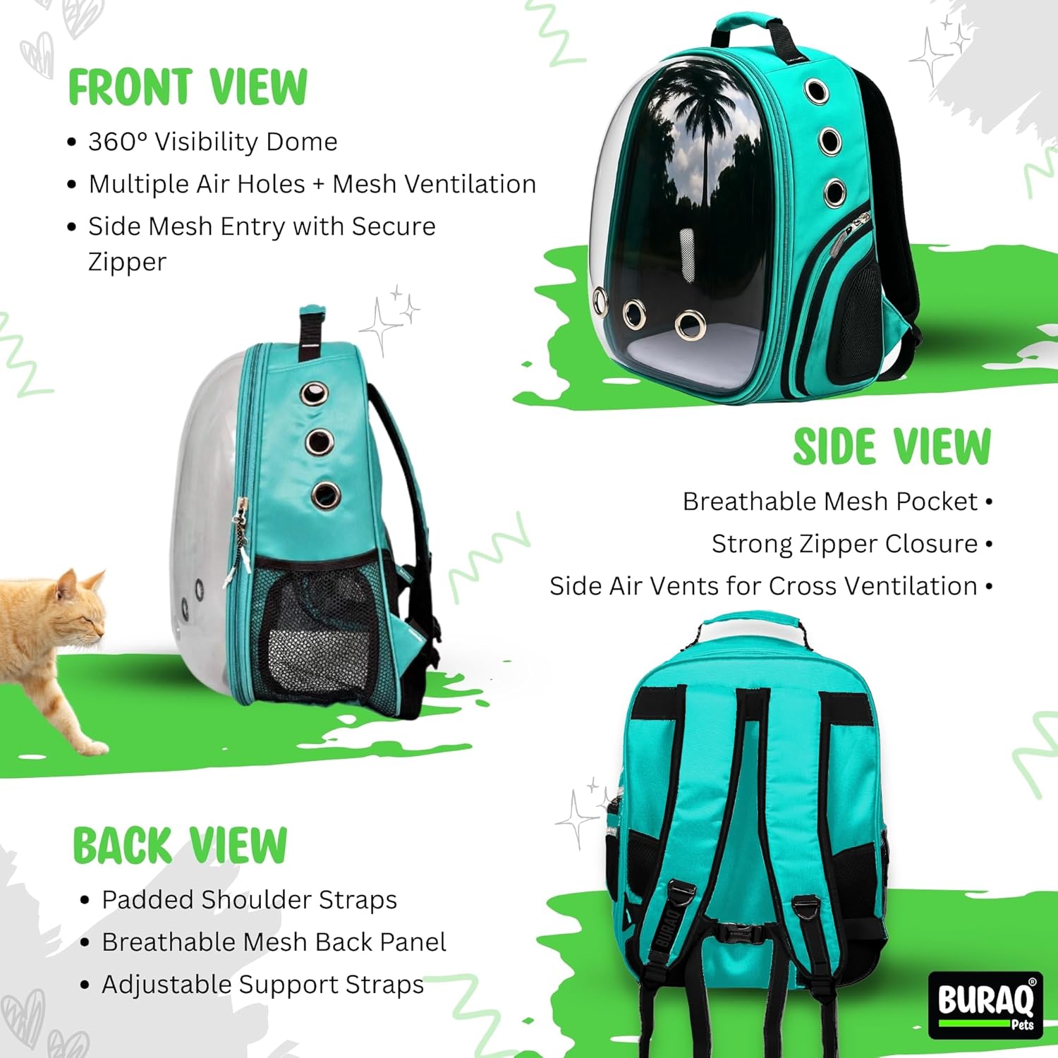 Astronaut Pro Pet Carrier Backpack – Breathable & Travel - Ready - BURAQ PETS
