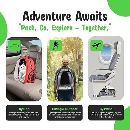Astronaut Pro Pet Carrier Backpack – Transparent, Ventilated & Airline - Approved Cat Bag - BURAQ PETS