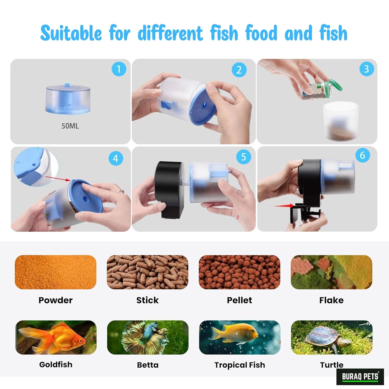 Automatic Fish Feeder – Timer Dispenser for Aquariums - BURAQ PETS