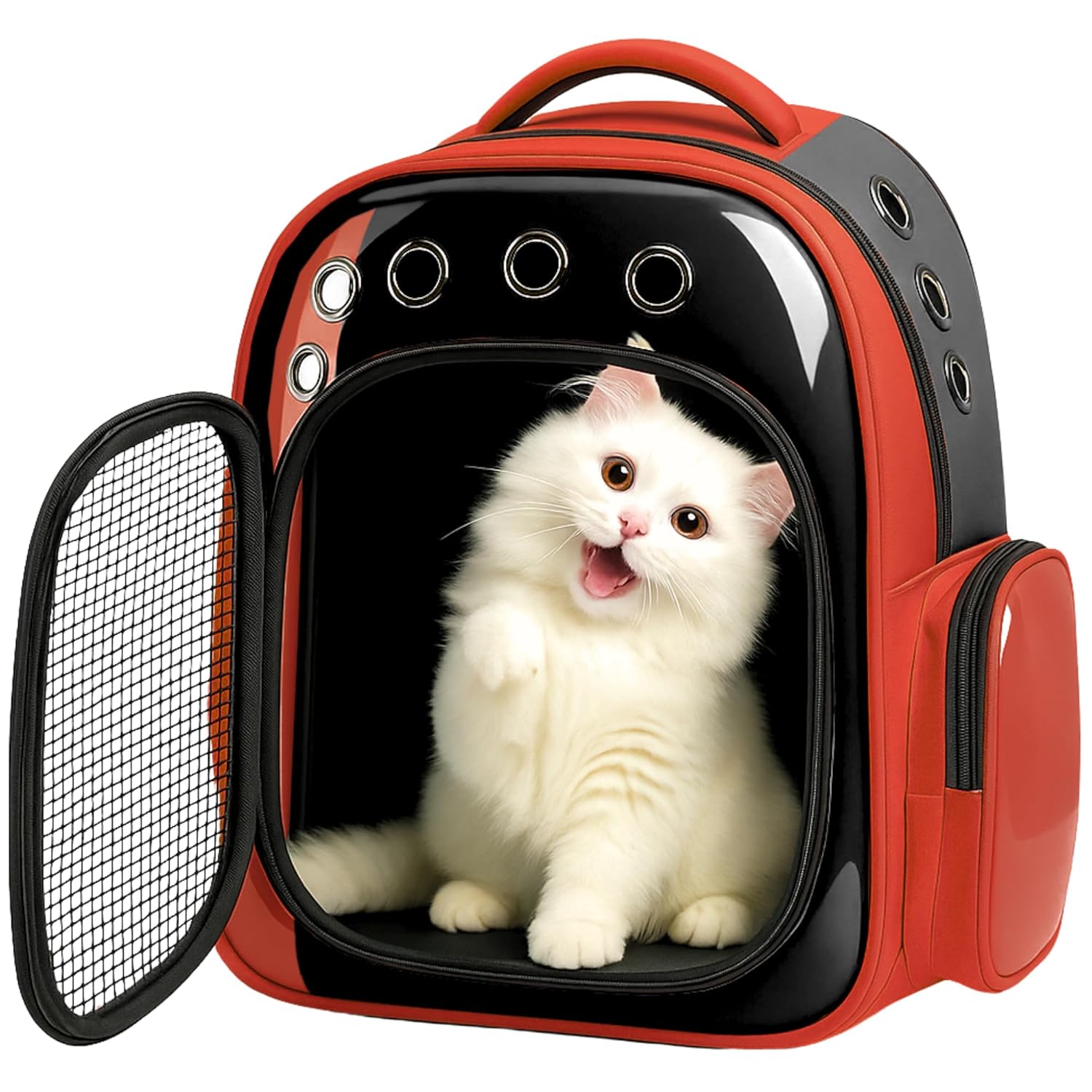 Breathable Cat Carrier Backpack – Ventilated Travel Bag - BURAQ PETS