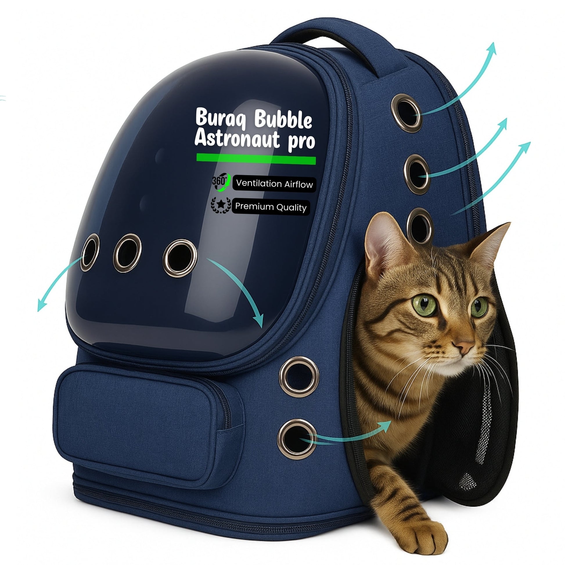 Bubble Cat Backpack Carrier - Breathable, Spacious & Stylish - premium pet product by Buraq Pets