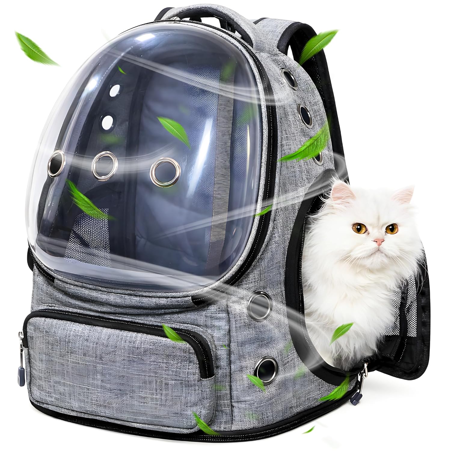 Bubble Cat Backpack Carrier – Breathable, Spacious & Stylish - BURAQ PETS