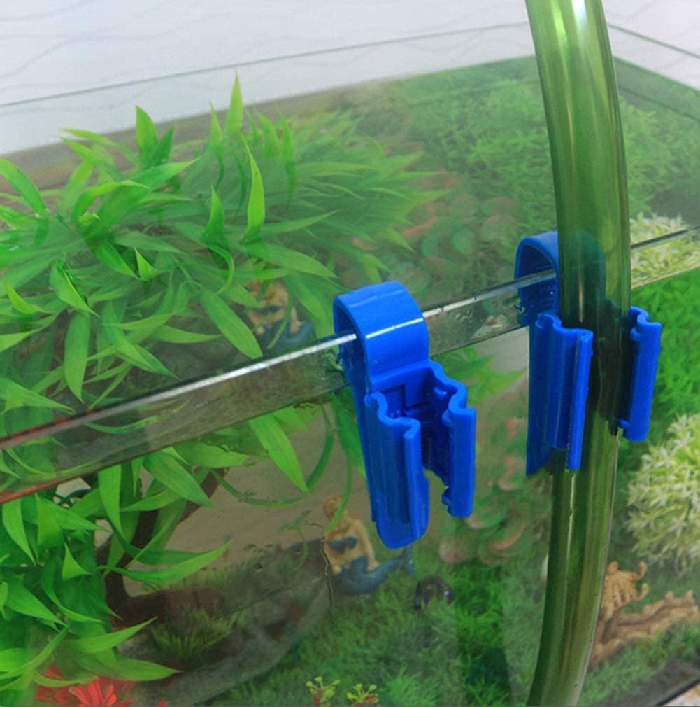Buraq 2 Pcs Aquarium Fish Tank Hose Holder Hanger, Set Auto Siphon Tube Clip Clamp Holder Clamp for Regular Siphon Aquarium Fish Tank Water Pipe Fixing Clip (Hose Holder, Pack of 2) - BURAQ PETS