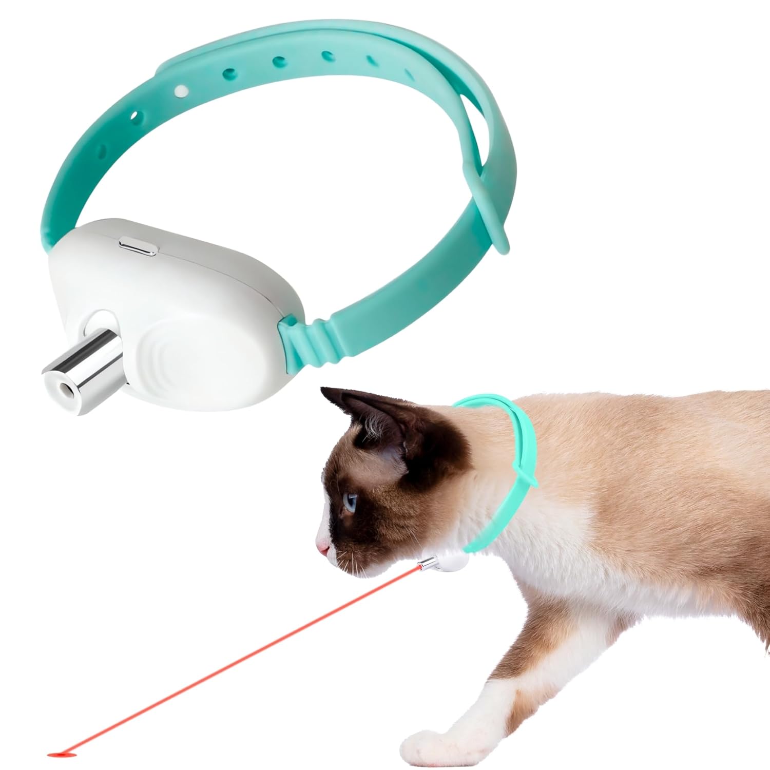 Buraq Hands - Free Cat Laser Collar with 2 Working Modes, USB Rechargeable Automatic 10 - Minute Shutoff Interactive Laser Toy for Cats Motion - Activated Collar for Cats - BURAQ PETS