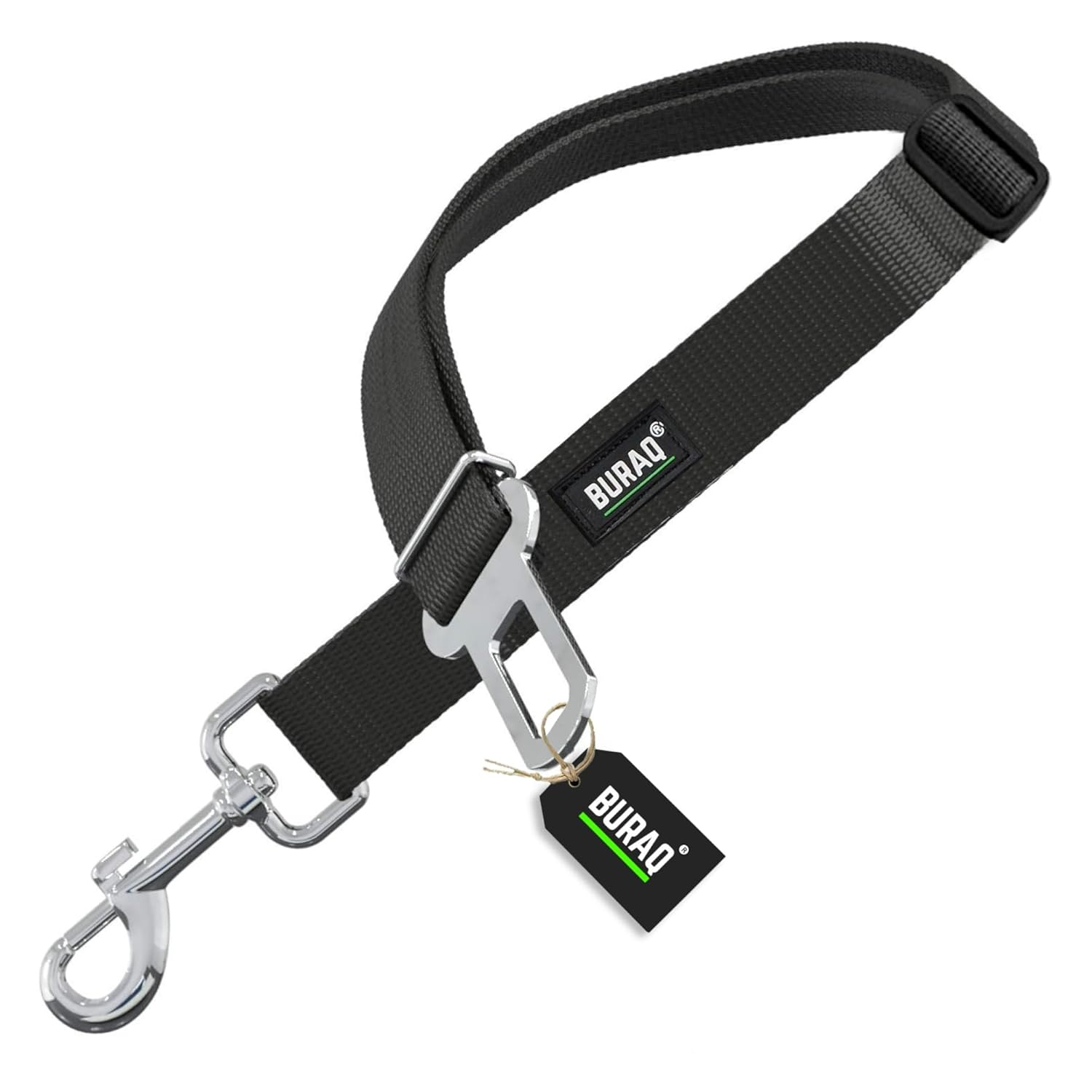 Buraq Heavy Duty Dog Seat Belt, Retractable Dog Car Harness, Nylon & Strong Hook, Adjustable Pet Safety Seat Belts for Vehicle - BURAQ PETS