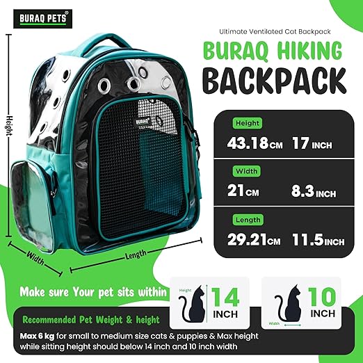 Buraq Pets Explorer Pet Carrier Backpack - BURAQ PETS
