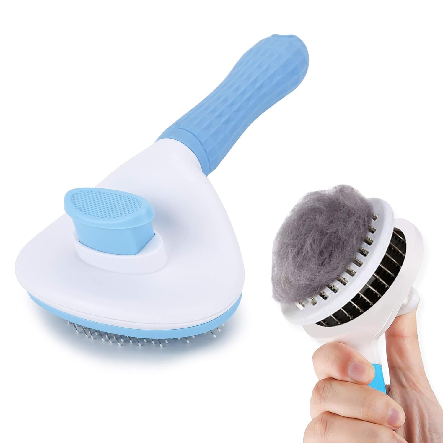 Buraq Self - Cleaning Slicker Brush – Oval Grooming Tool for Dogs & Cats (Multi - Color) - BURAQ PETS