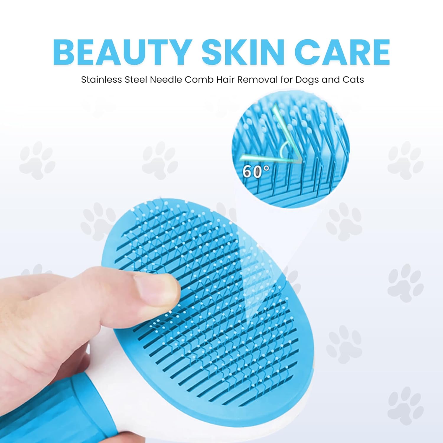 Buraq Self - Cleaning Slicker Brush – Oval Grooming Tool for Dogs & Cats (Multi - Color) - BURAQ PETS