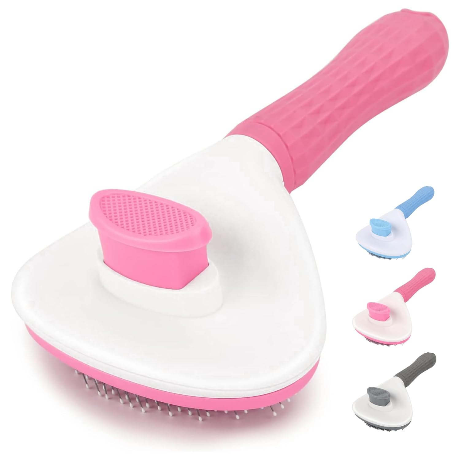 Buraq Self - Cleaning Slicker Brush – Oval Grooming Tool for Dogs & Cats (Multi - Color) - BURAQ PETS