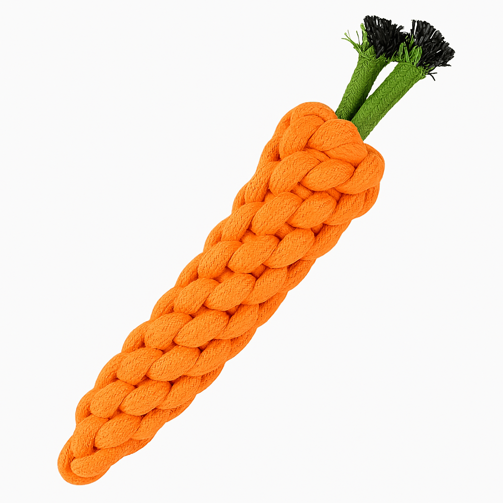 Carrot Rope Dog Toy – Durable Chew & Tug Fun for All Breeds - BURAQ PETS
