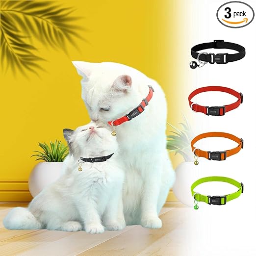 Cat Collars – Adjustable & Durable Plain Belts - BURAQ PETS