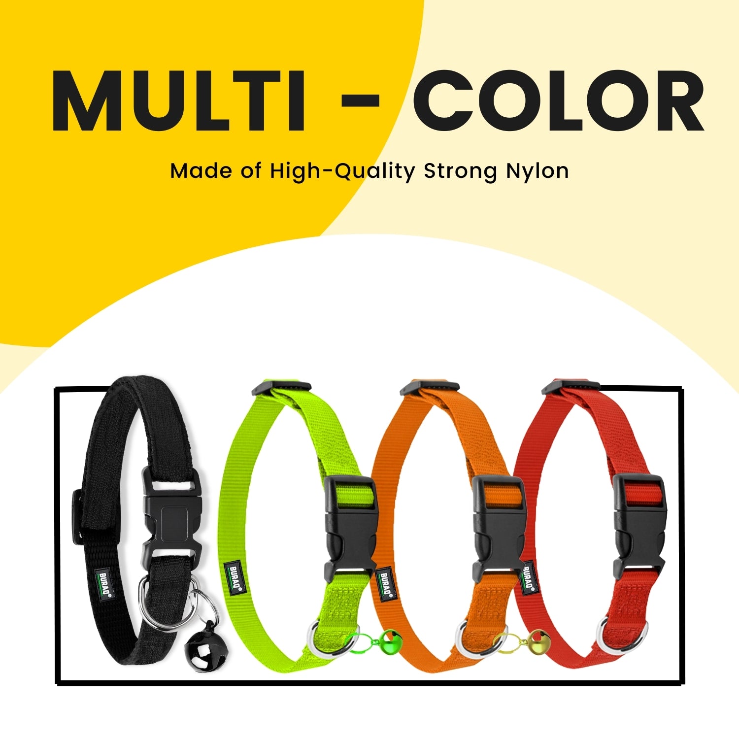 Cat Collars – Adjustable & Durable Plain Belts - BURAQ PETS