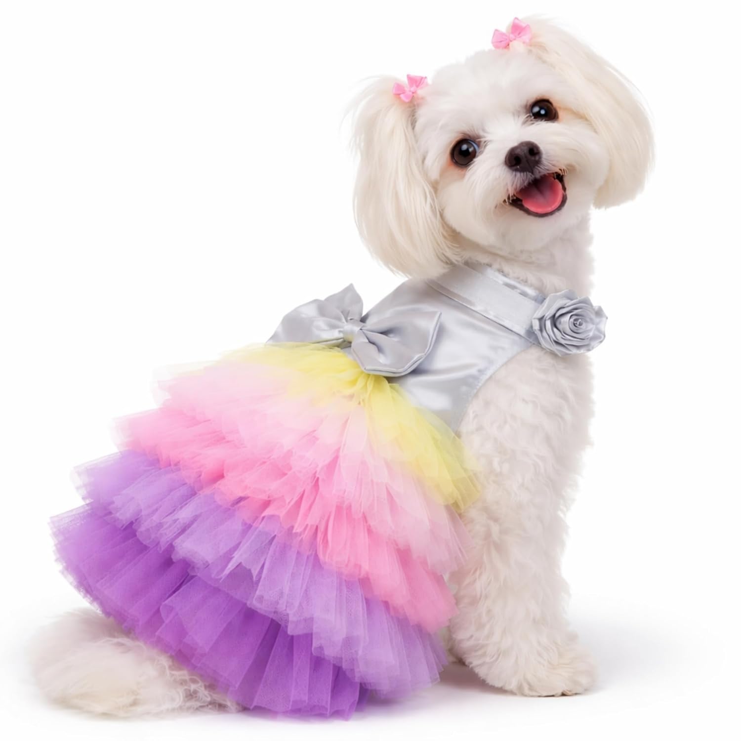Dog Dress with Fancy Bow | Soft Party Outfit for Dogs & Cats - BURAQ PETS