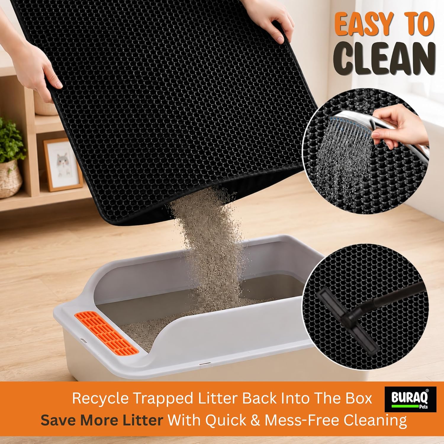 Double Layer Cat Litter Mat – premium pet product by Buraq Pets
