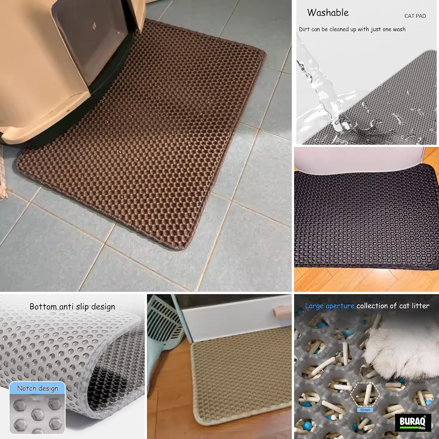Double Layer Cat Litter Mat – premium pet product by Buraq Pets
