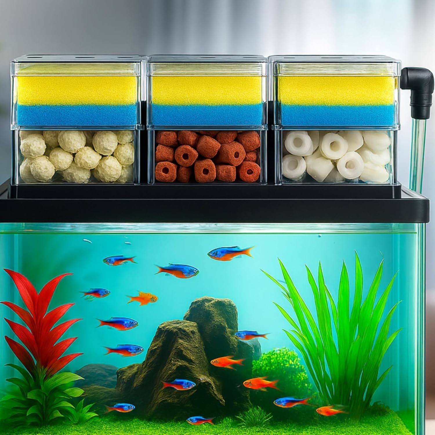 Drip Box Aquarium Filter 25W, Multi - Layer Media - BURAQ PETS