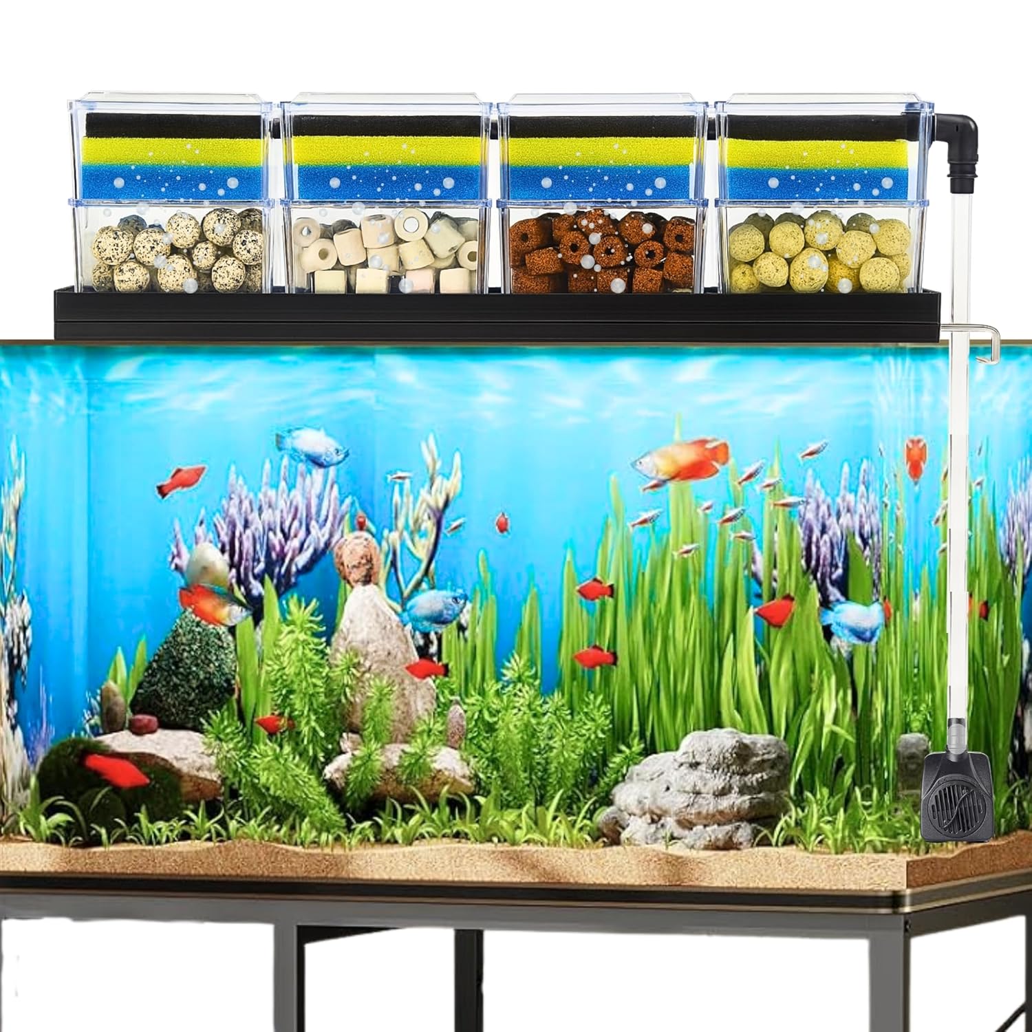 Drip Box Aquarium Filter 25W, Multi - Layer Media - BURAQ PETS