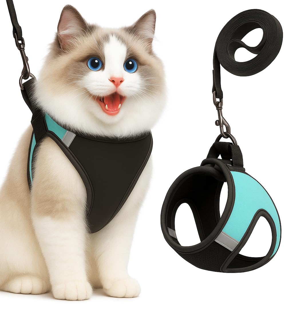 Escape - Proof Cat Harness & Leash – Breathable Mesh, No Pull Harness - BURAQ PETS