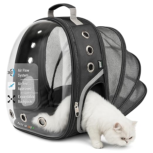 Expandable Astronaut Pet Backpack – Stylish, Ventilated & Travel - Ready - BURAQ PETS