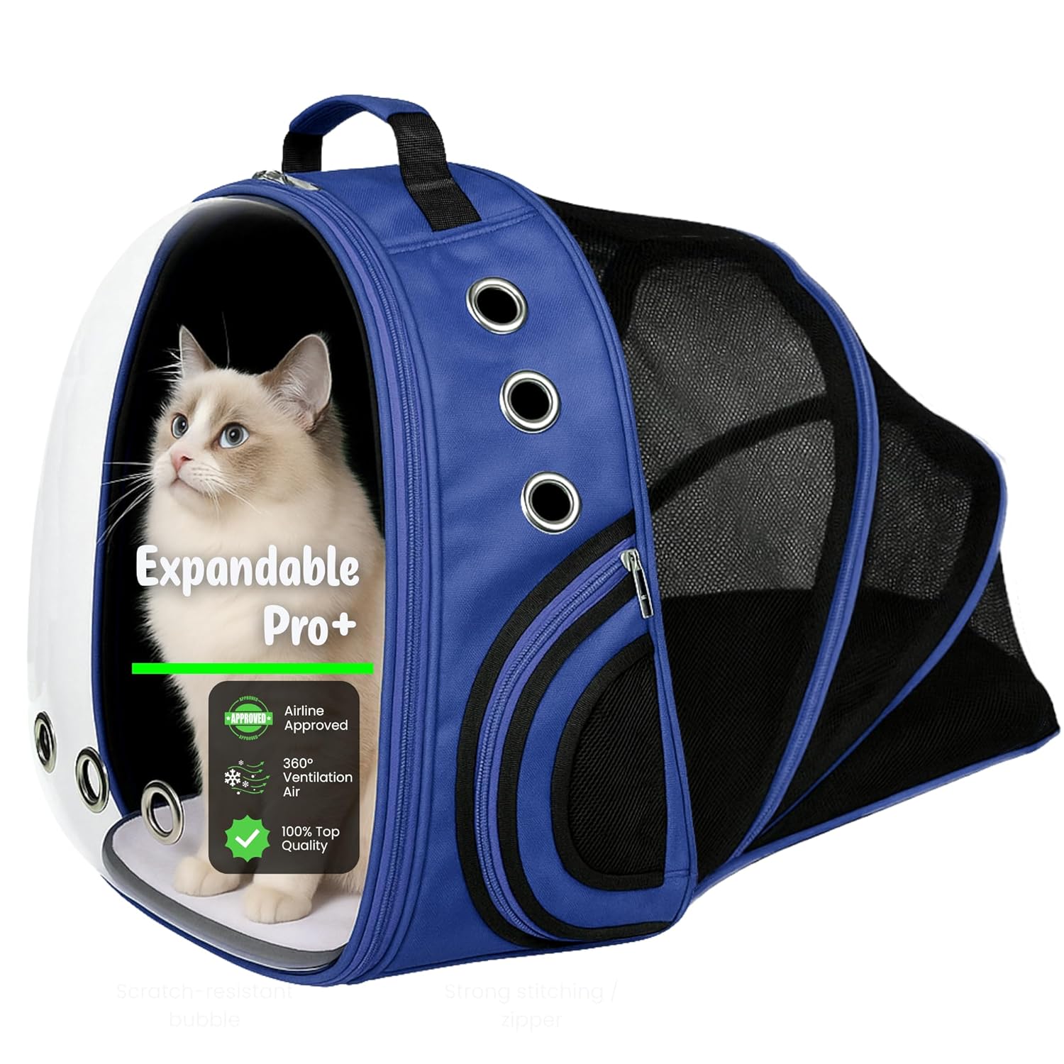 Expandable Astronaut Pet Backpack – Ventilated & Stylish - BURAQ PETS