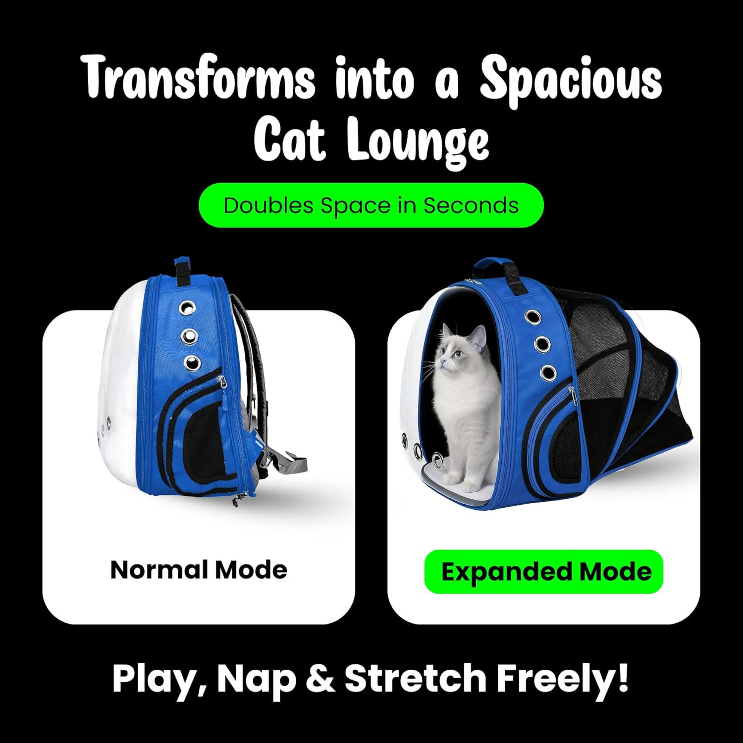 Expandable Astronaut Pet Backpack – Ventilated & Stylish - BURAQ PETS