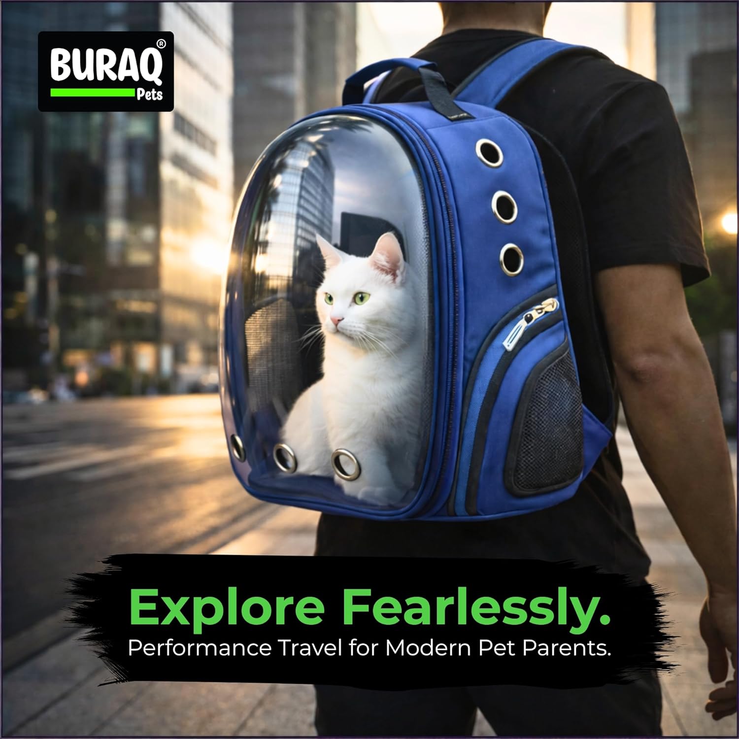 Expandable Astronaut Pet Carrier Backpack,Stylish Secure & Ventilated Travel Bag for Cats - BURAQ PETS
