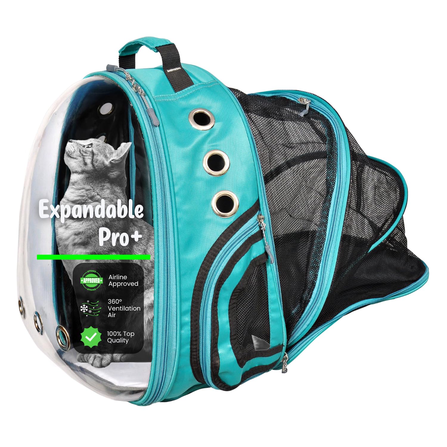 Expandable Astronaut Pet Carrier Backpack,Stylish Secure & Ventilated Travel Bag for Cats - BURAQ PETS