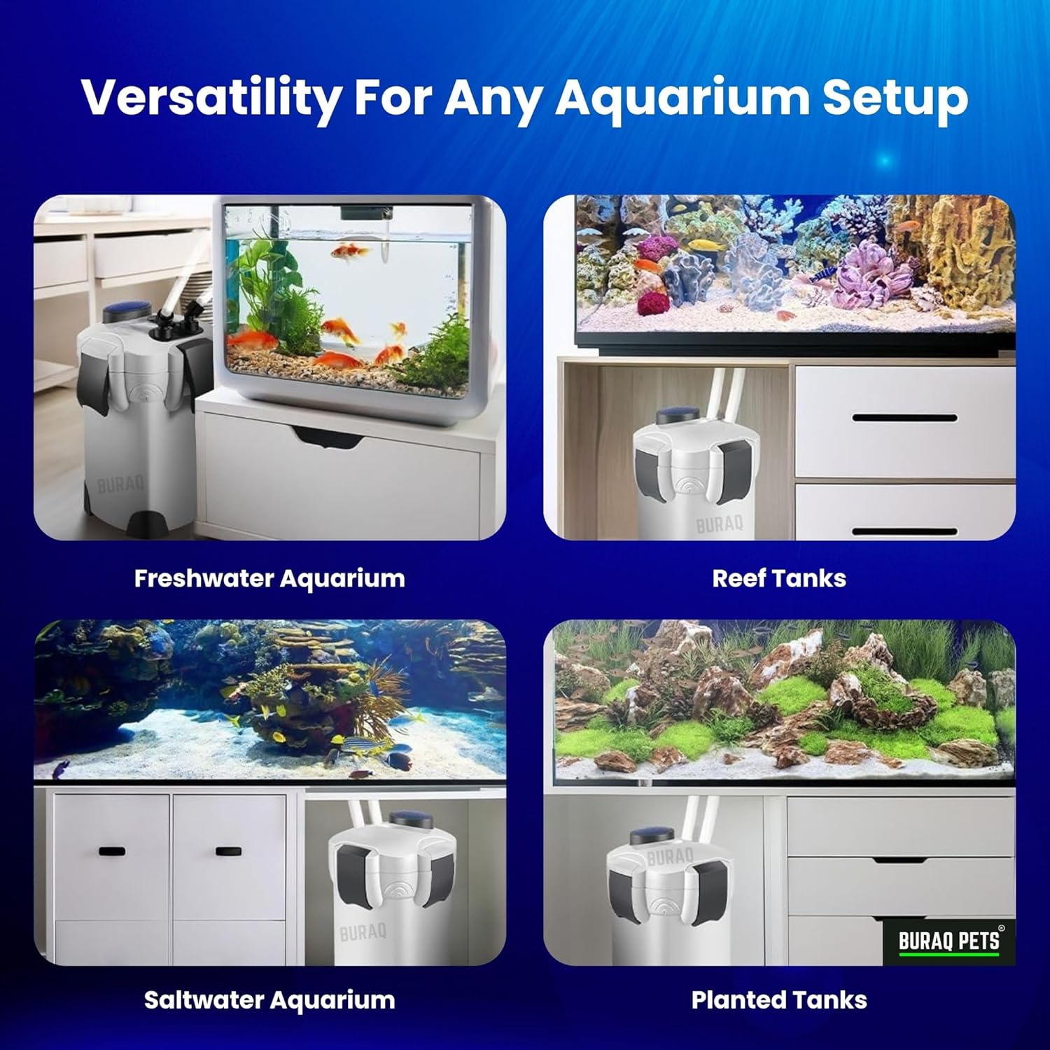 External Canister Aquarium Filter HW-302 – Ultra-Quiet, High-Performance Filtration for 2.5 to 4 FT Tanks - BURAQ PETS