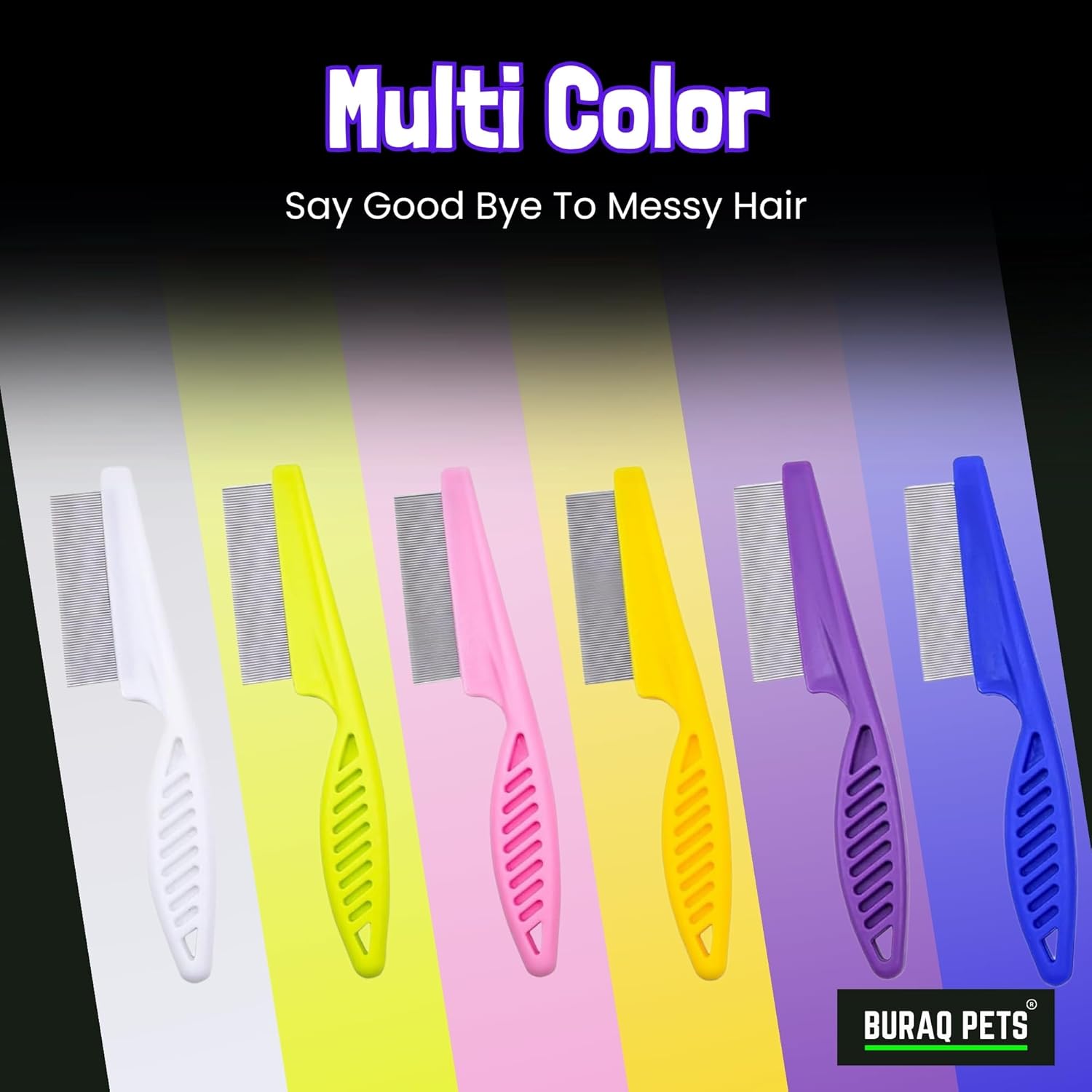 Flea Comb for Cats & Dogs – Stainless Steel Grooming Tool - BURAQ PETS
