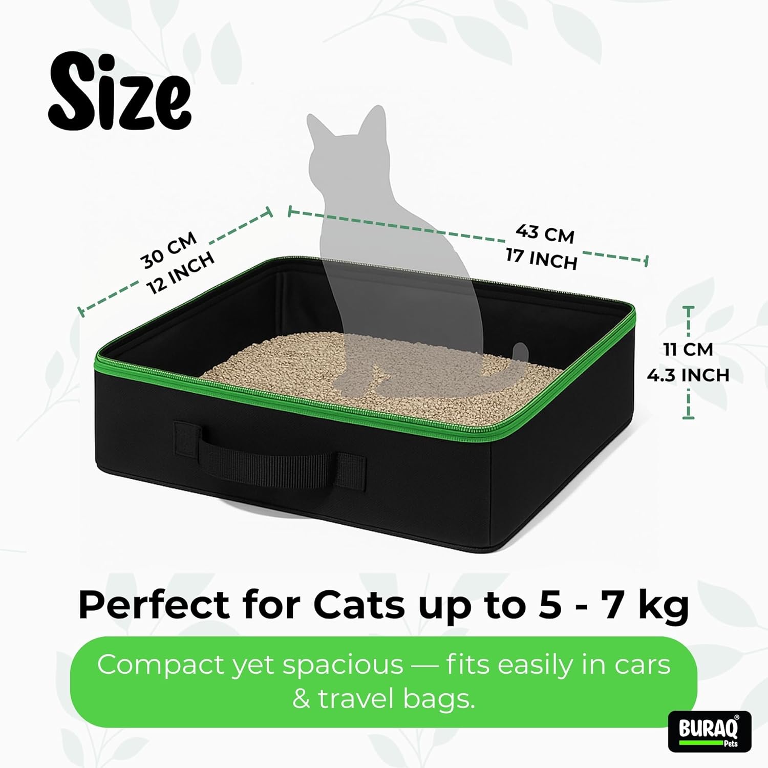 Foldable Cat Litter Box with Scoop - Portable, Waterproof & Travel Litter Box - BURAQ PETS