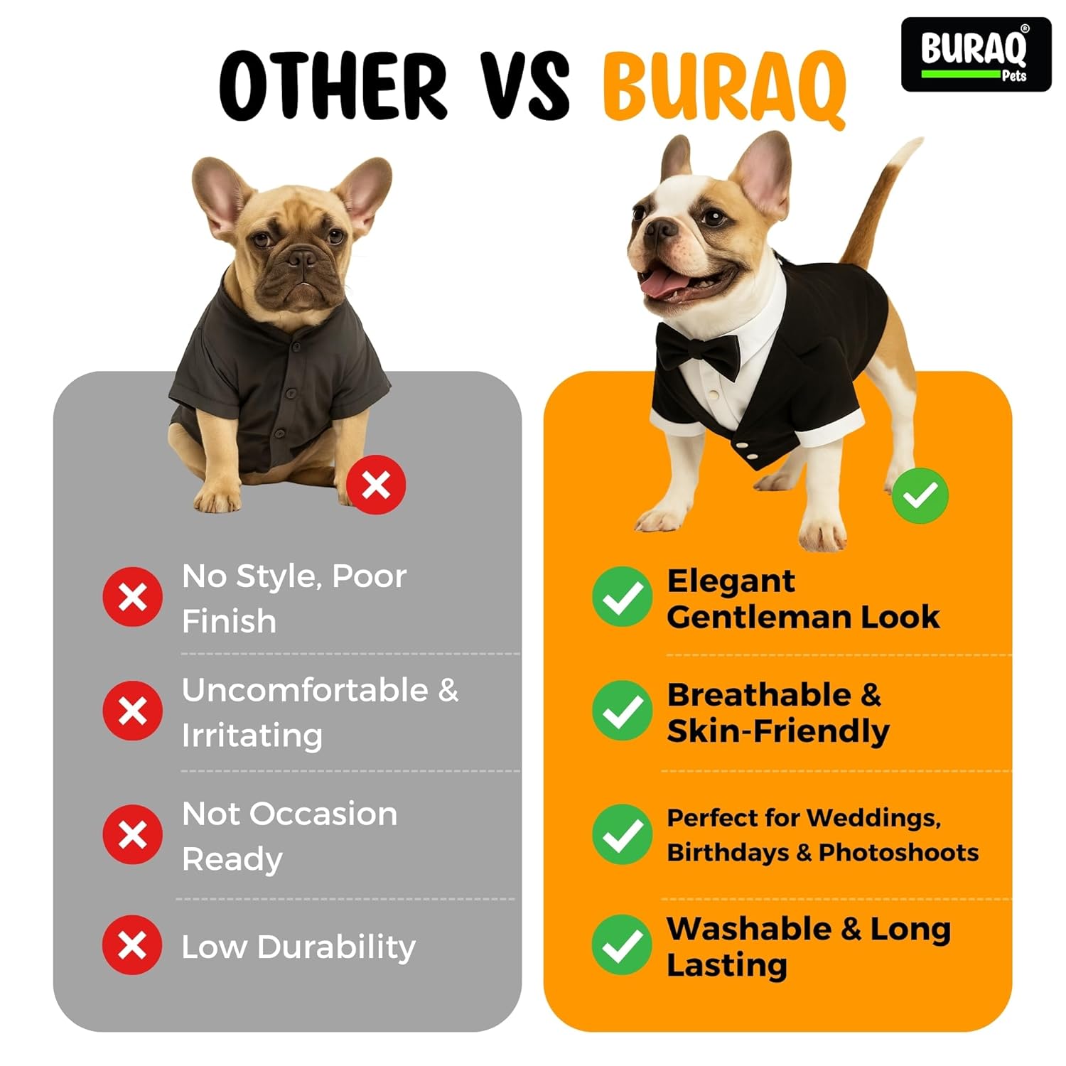 Formal Dog Wedding & Party Tuxedo Suit - BURAQ PETS