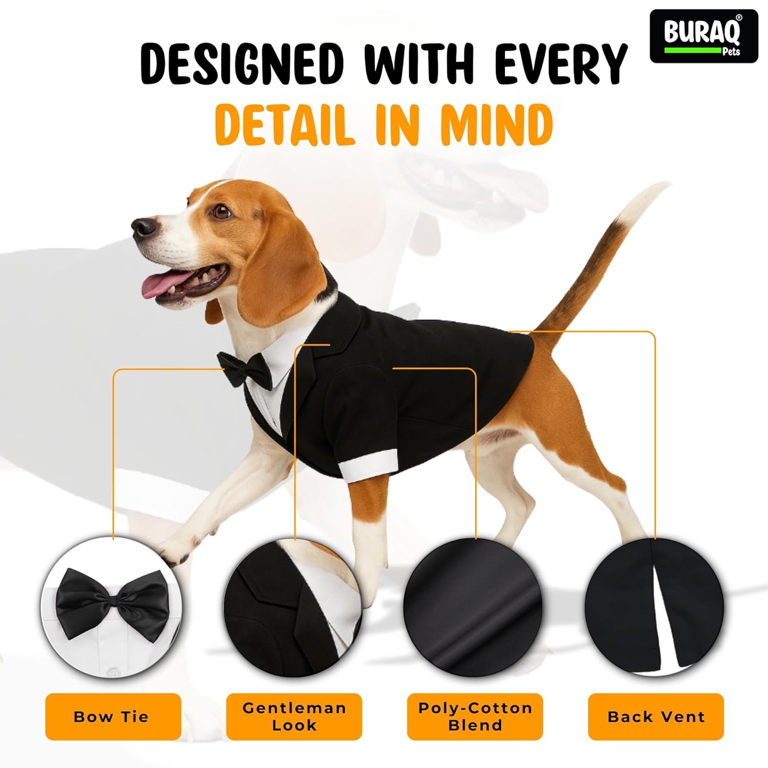 Formal Dog Wedding & Party Tuxedo Suit - BURAQ PETS