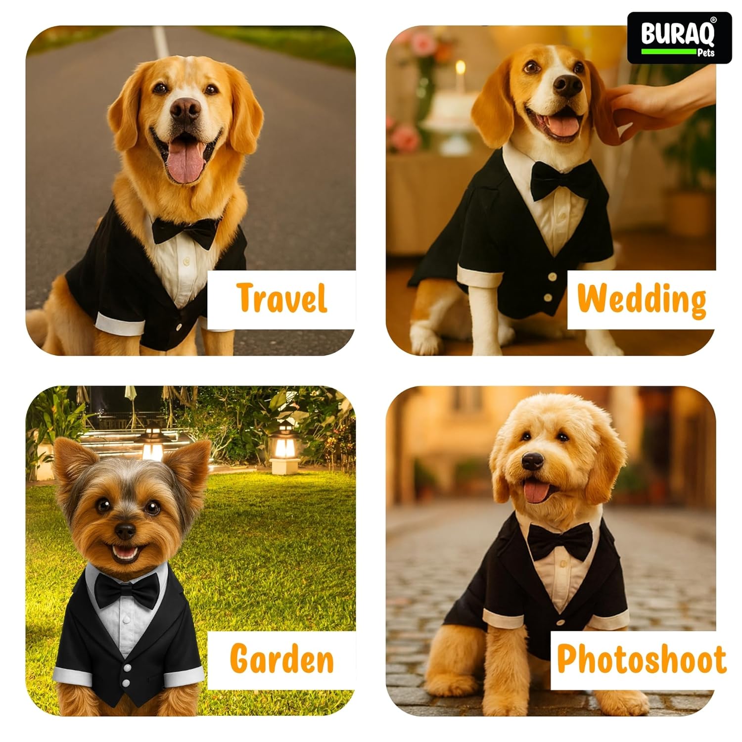 Formal Dog Wedding & Party Tuxedo Suit - BURAQ PETS
