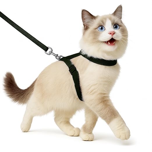 Full Body Cat Harness with Leash – Adjustable, Escape - Proof Outdoor Belt for Walking - BURAQ PETS