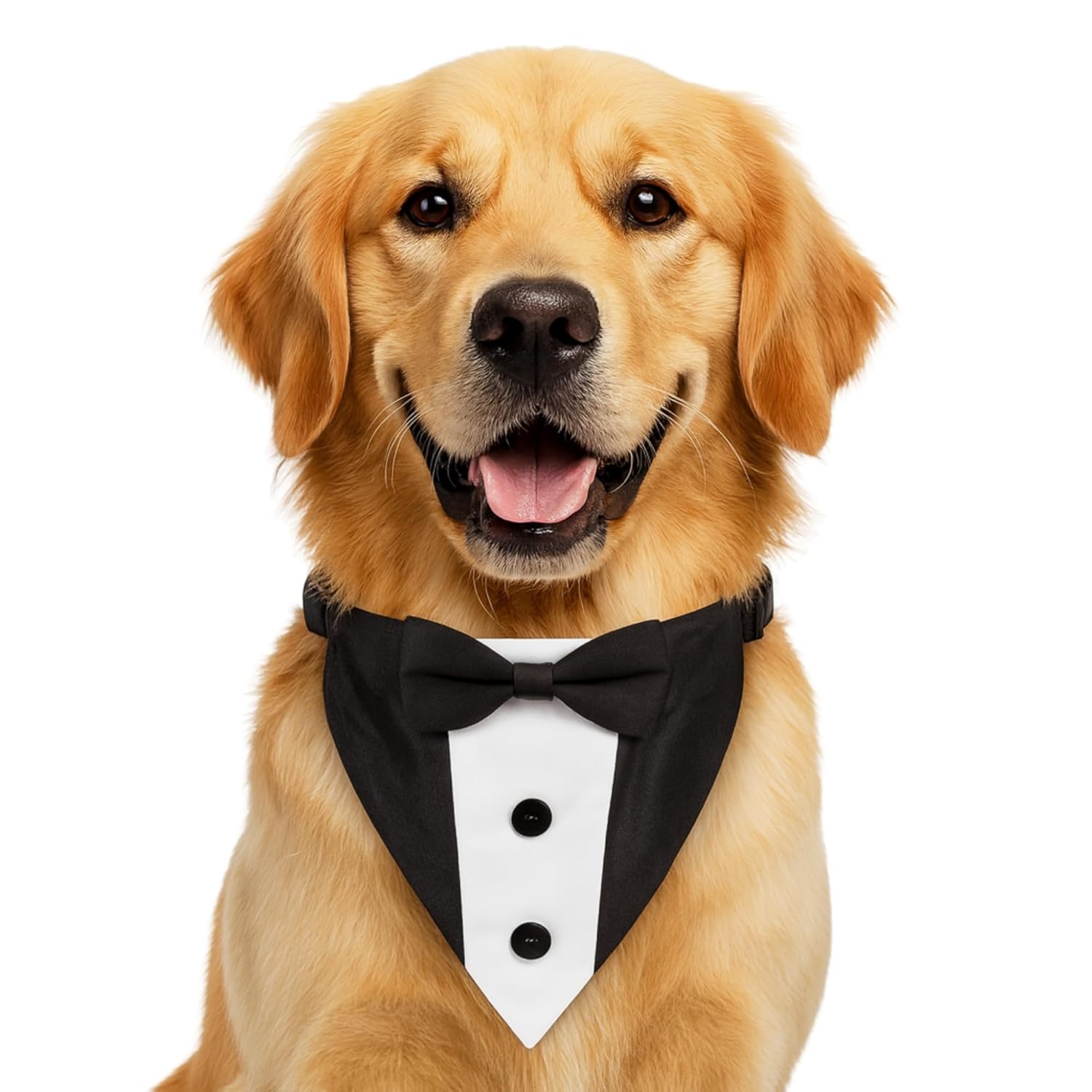 Gentleman’s Dog Tuxedo Bandana – Formal Bow Tie Collar - BURAQ PETS